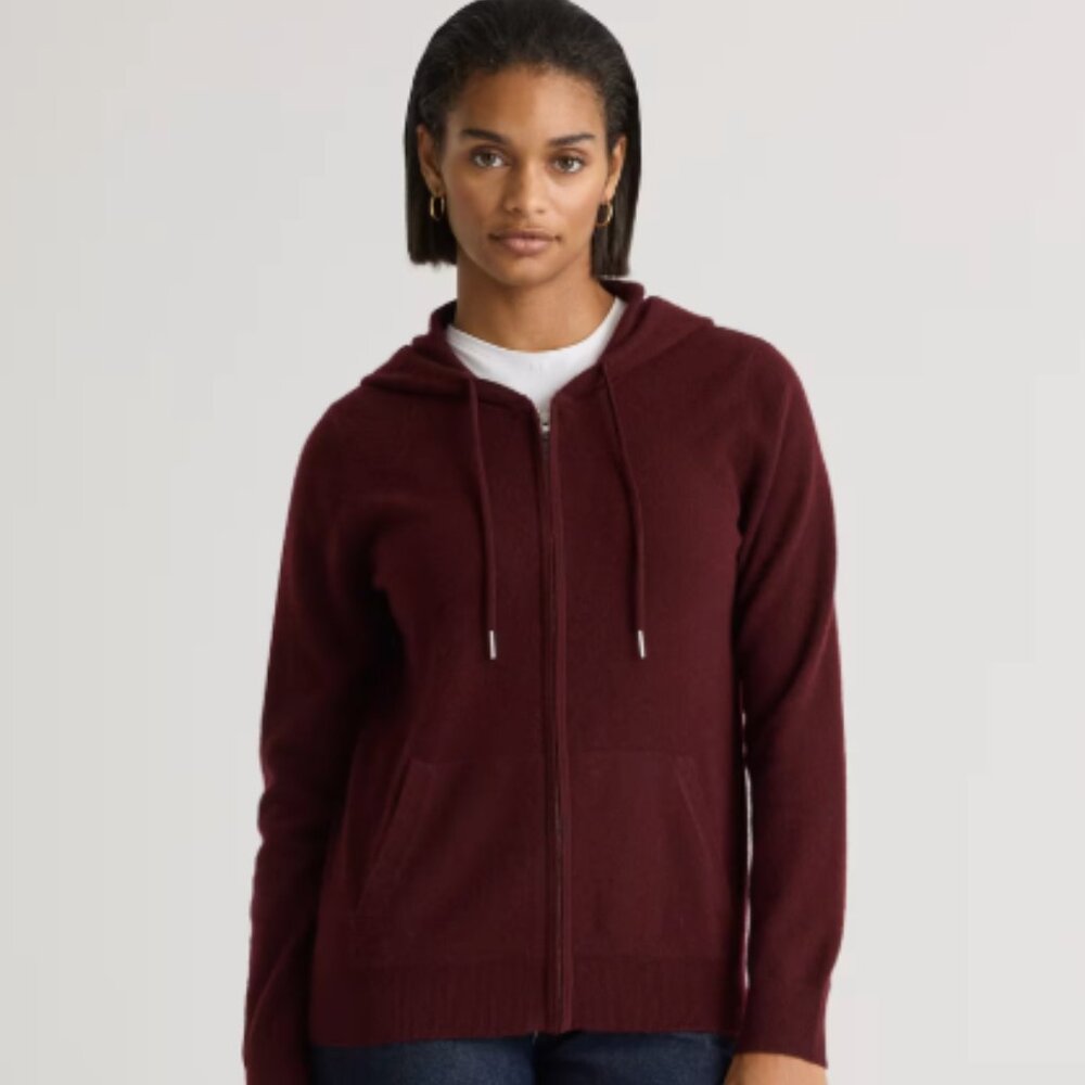 Quince Mongolian Cashmere Full-Zip Hoodie - XL - NWOT
